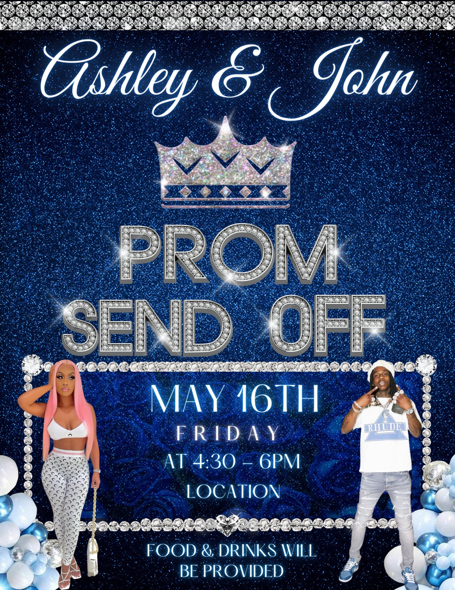 Prom Blue Sign Blue Prom Flyer, PROM Social Media Flyer, Edit With Canva Template - Etsy