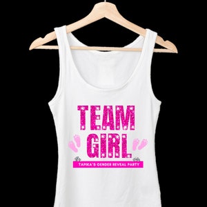 TEAM GIRL Babyshower Tshirt design, pink, editable , digital download , instant download