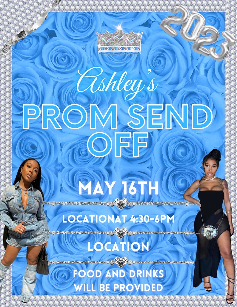 Blue Prom Send off Flyer Digital Download - Etsy
