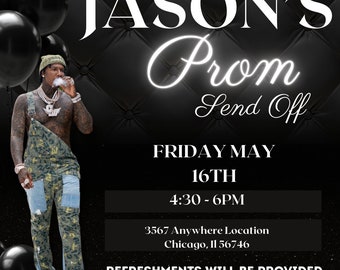 gala-uitnodiging verzenden, foto-uitnodiging Templett, digitale downloadsjabloon met afbeelding, Royal Crown, luxe, klassieke man, afdrukbaar