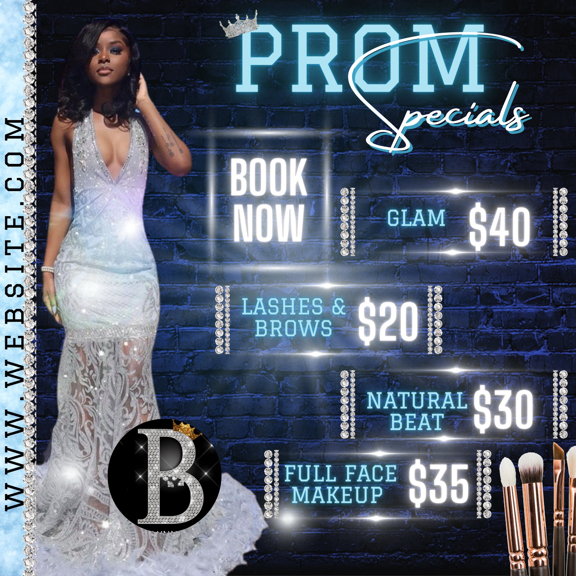 Prom Flyer PROM Social Media Flyer Lash Flyer Sale Flyer | Etsy