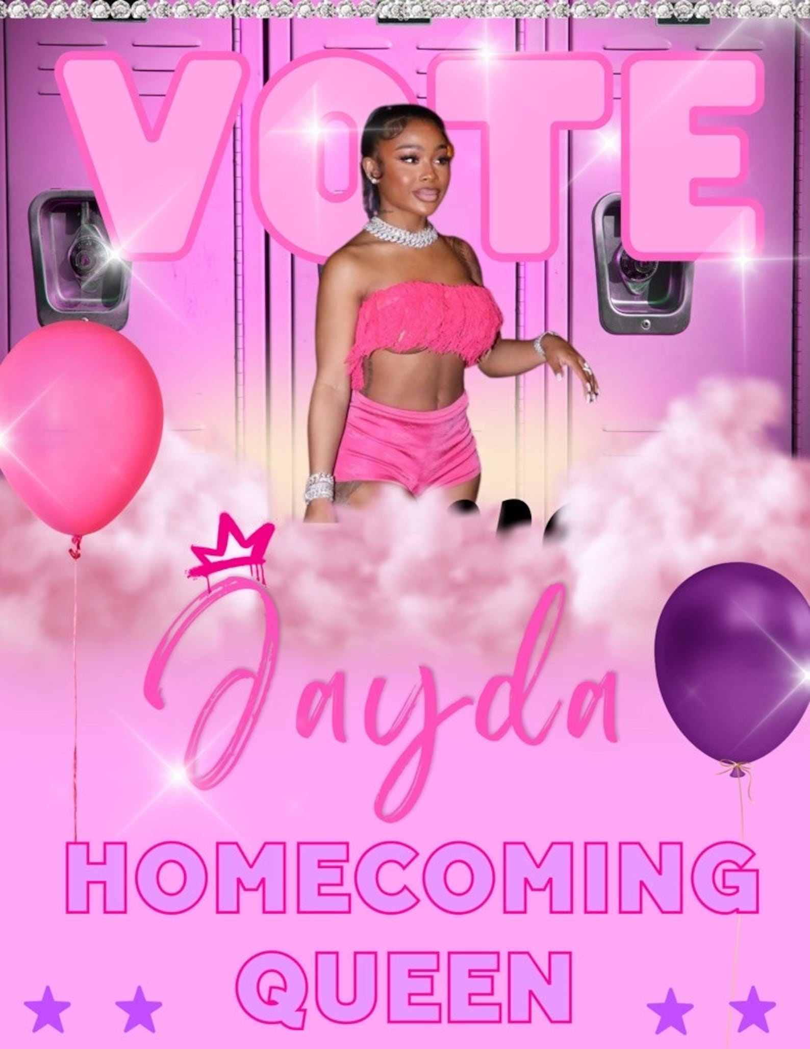 Vote Homecoming Queen Homecoming Prom Birthday Flyer Etsy