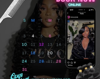 Book now l Appointment Available Hair Flyer l Hair Business l Social Media Flyer l Appointment Flyer l  Canva Template