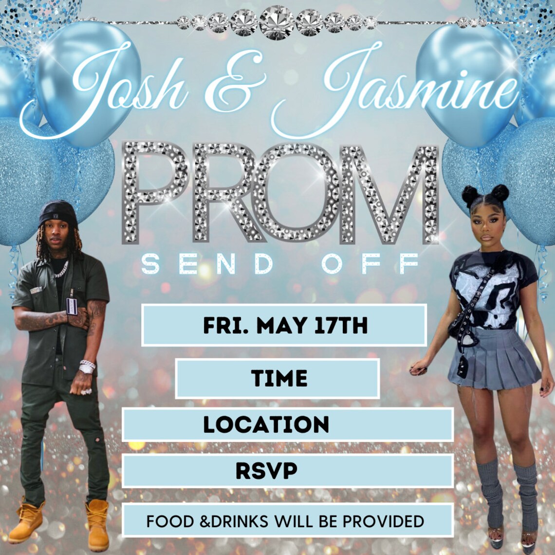 Blue Prom Flyer PROM Social Media Flyer Lash Flyer Sale - Etsy