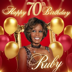 Rot, Gold alles Gute zum Geburtstag Hintergrund, bearbeitbar, digitaler Download, bedruckbar, Geburtstag