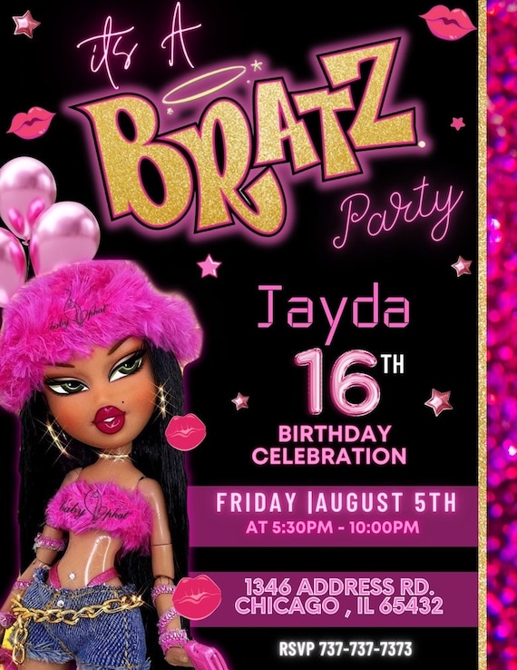Bratz Party Invitation Flyer DIY Canva Template Birthday Etsy Bratz Party Invitation Flyer DIY Canva Template Birthday Etsy