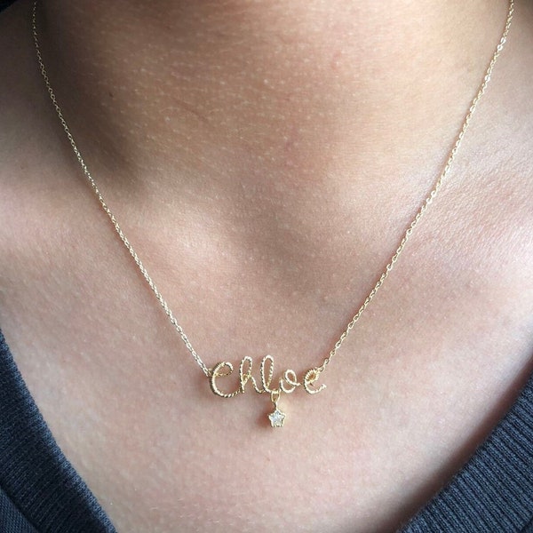 Gold initial necklace, minimalist necklace, personalized necklace, small necklace, 14k gold filled, dainty necklace, name necklace, letter necklace