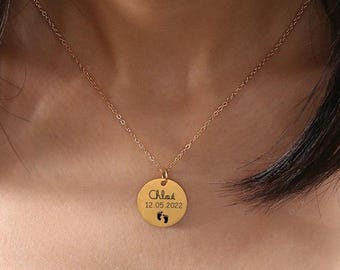 Collar grabado personalizado para mujer, collar con nombre grabado, collar para mamá, collar para madrina, regalo personalizado, regalo para el Día de la Madre