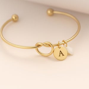 Personalized Bangle Bracelet, Personalized Women&#39;s Bracelet, Engraved Name Bangle Bracelet, Godmother Bracelet, Personalized Gift, Mom Gift