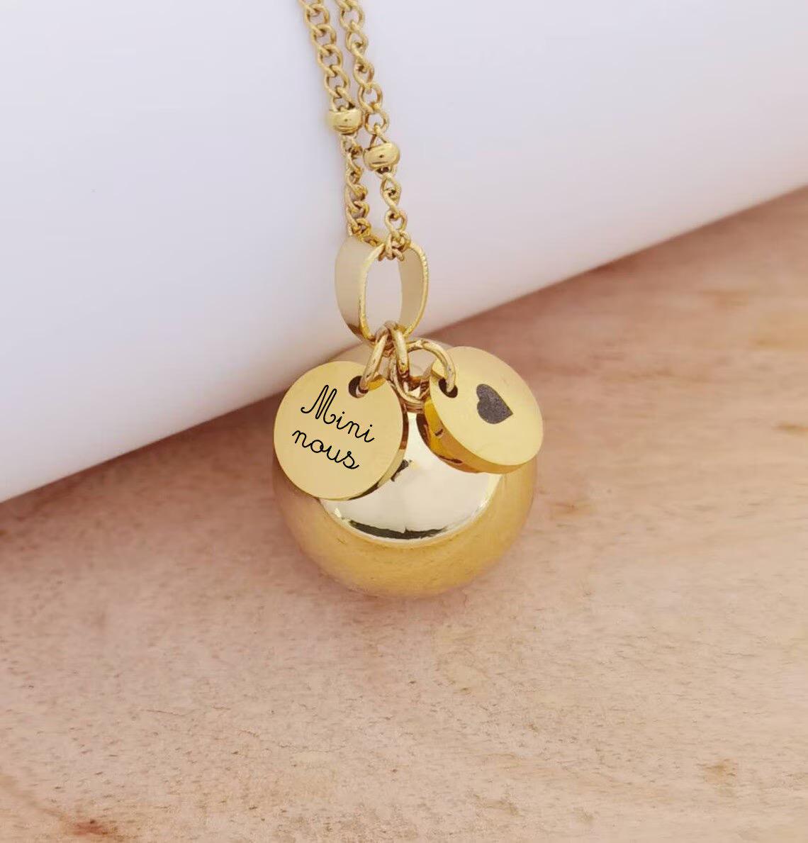 Collier Chaîne SATELLITE Doré - Métal Et Résine - Très Bon État Occasion