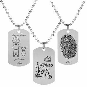 Personalized Military Necklace - Personalized Military Dog Tags - Personalized Men&#39;s Jewelry - Men&#39;s Gift, Dad Gift, Grandpa Gift