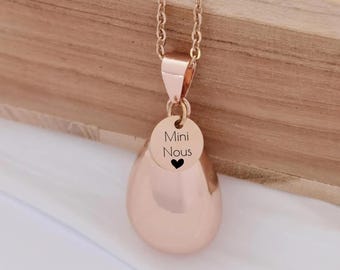 Pregnancy bola with drop and customizable medal, bola with customizable initials, future mother gift