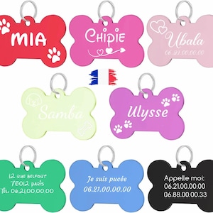 Personalized Engraved Dog Tags Bone Shaped Aluminum Blank ID Tags for Dogs Pet Tag Dog Tag Engraving
