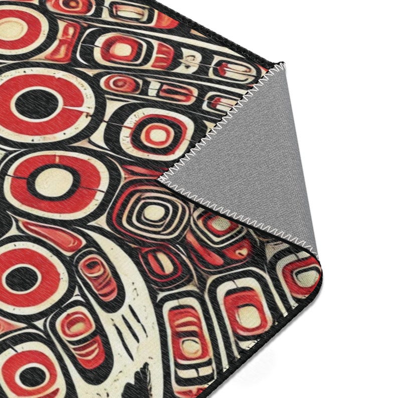 Northwest Coast Inspired Area Rug | Mystical Raven & Sun Design ...