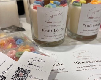 Fruit Loops Scented Cereal Jar Candle - Breakfast Froot Loops Inspired Candle Fun and Nostalgic Aroma Colorful Home Decor & Unique Gift Idea