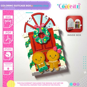 Malkoffer Box , Malbox, Malkasten Vorlage, Crayon Koffer Box, Buntstiftkiste, Malkasten, Farbkoffer, Aktivitätsbox