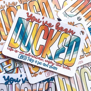 Autumn You’ve been ducked, fall retro vibes duck duck tags, duck tags, ducking tags, tags for Ducking, duck duck