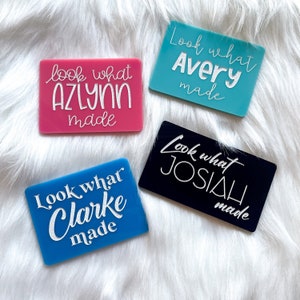 Look what I made magnet, personalized kids name fridge magnets, kids drawing display, kids art hanger, magnets for kids art, handmade by