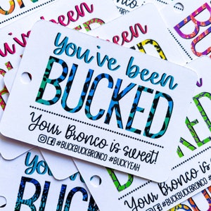 Animal Print Buck Bronco Tags: Leopard Design, Rubber Bands Included