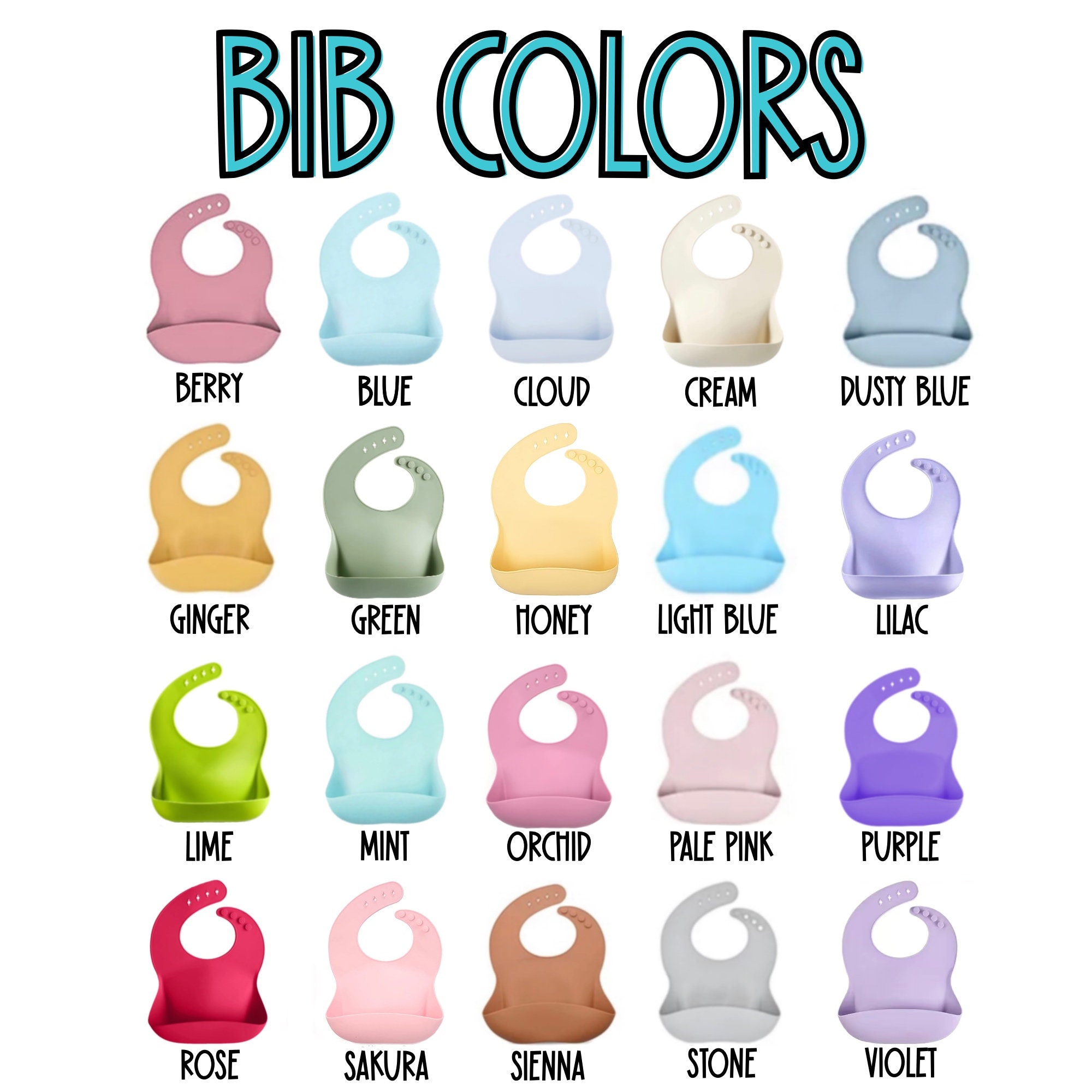 Custom Silicone Bib, Reusable Personalized Bibs, Name Silicone Bib ...
