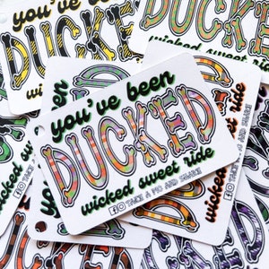 Halloween theme bone duck Duck tags, spooky You’ve been ducked, skeleton duck duck tags, duck tags, ducking tags, tags for Ducking