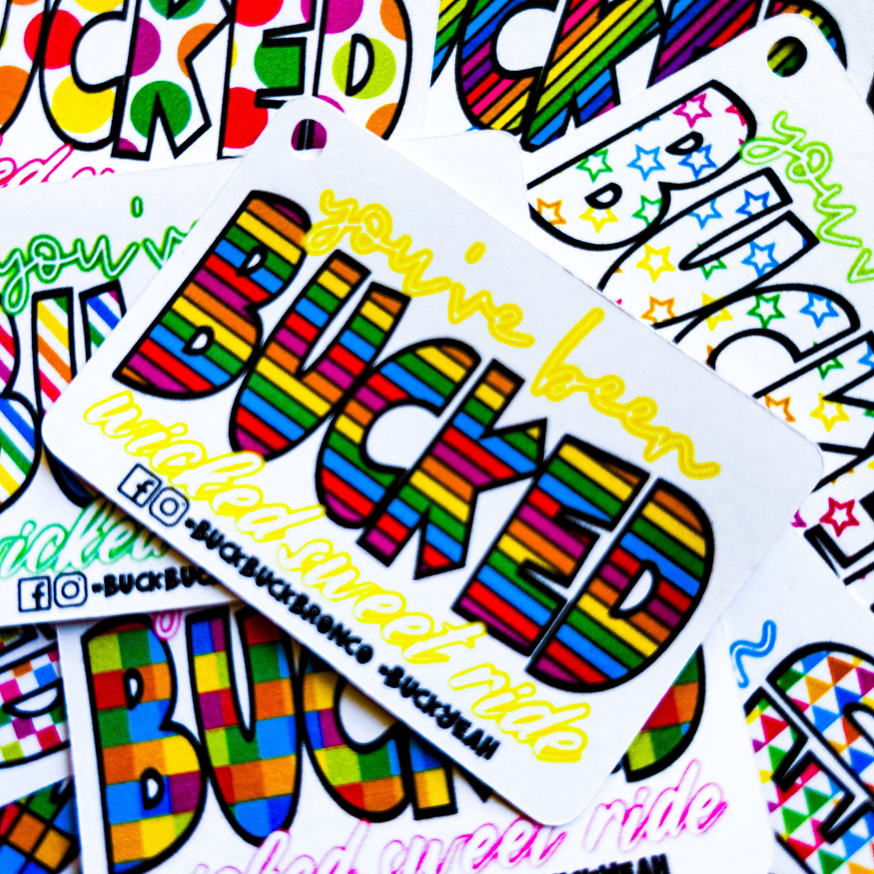 Buck Buck Bronco, Neon Brite You’ve Been Bucked, Colorful Buck Buck ...