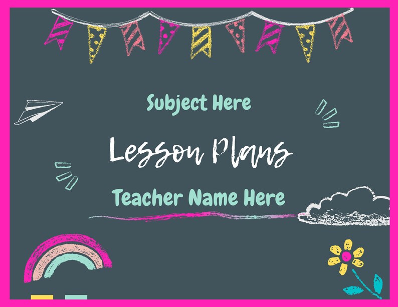 Teacher Lesson Plans Etsy