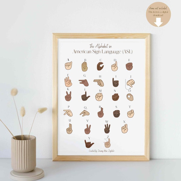 American Sign Language Classroom Poster - Etsy