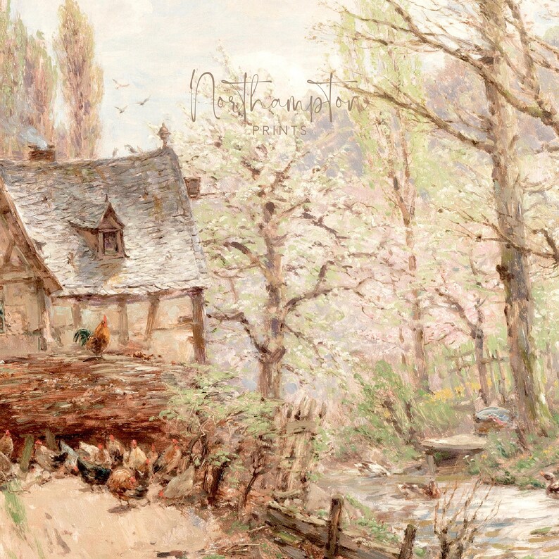 Vintage Farmhouse Wall Art Rustic Cottage Neutral Wall Art Neutral Home Decor Vintage Country