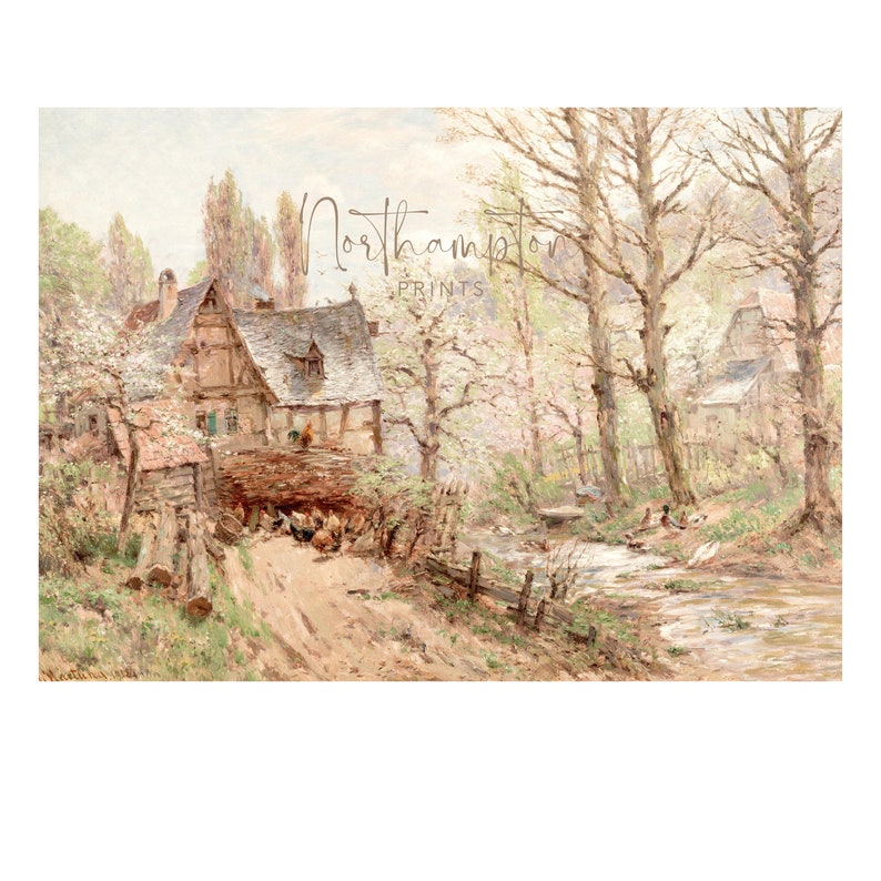 Vintage Farmhouse Wall Art Rustic Cottage Neutral Wall Art Neutral Home Decor Vintage Country