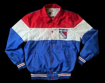 Vintage 1980s NHL New York Rangers Shain of Canada leichte Jacke Size L