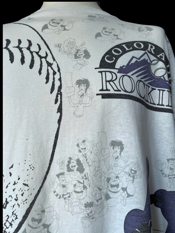 Vintage 1993 MLB Colorado Rockies all over print … - image 5