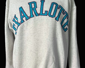 Sweat-shirt NBA Charlotte Hornets vintage des années 1990 taille L