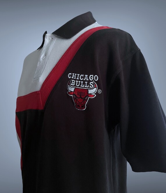 Vintage 1990’s NBA Chicago Bulls Apex one polo  s… - image 3
