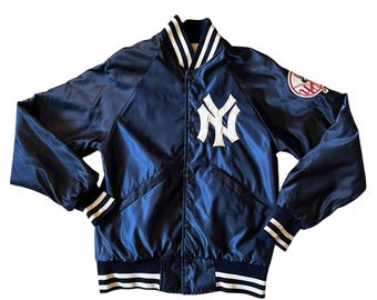 New York Yankees Vintage 90s Starter Satin Bomber Jacket - MLB