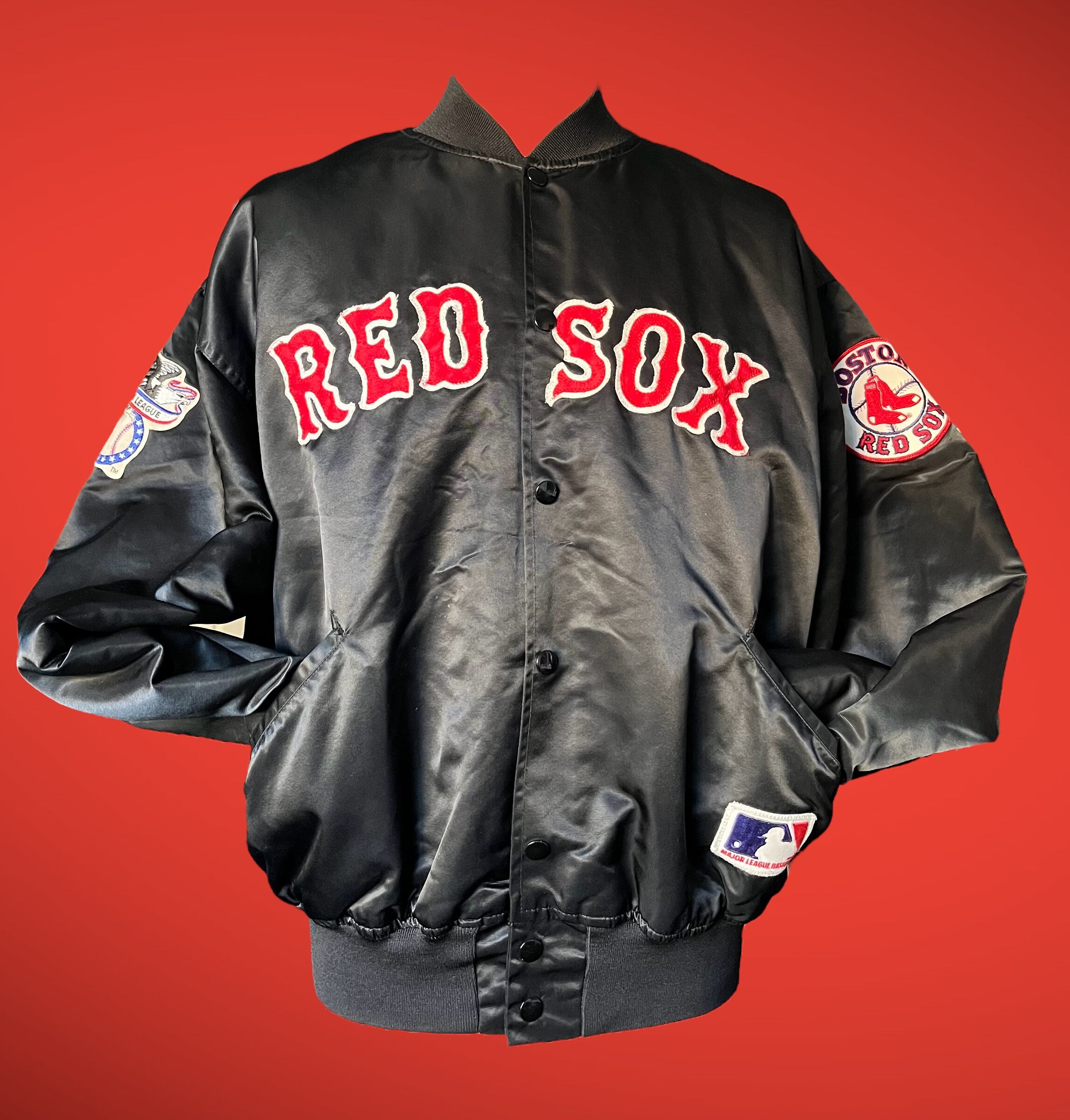 Vintage Red Sox lightweight Baseball Jacket Authentic Collection Majestic  Kids Size Small