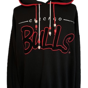 Vintage Chicago Bulls Double hooded Hoodie XL – Starter NBA 90s Pullover – Made in Korea