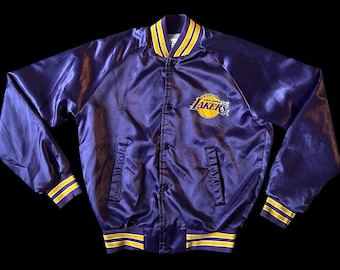 Vintage 1980/90’s NBA Los Angeles Lakers Chalk Line Satin Jacke Größe S (18/20)