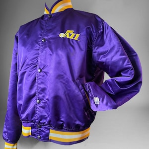 Vintage 1980’s NBA Utah Jazz Starter Satin Jacket Made in USA Size L