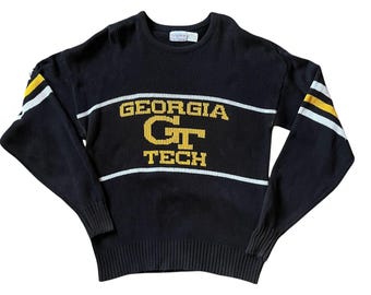 Vintage 1980’s NCAA Georgia Tech Yellow Jackets Cliff Engle wool blend jumper Size L