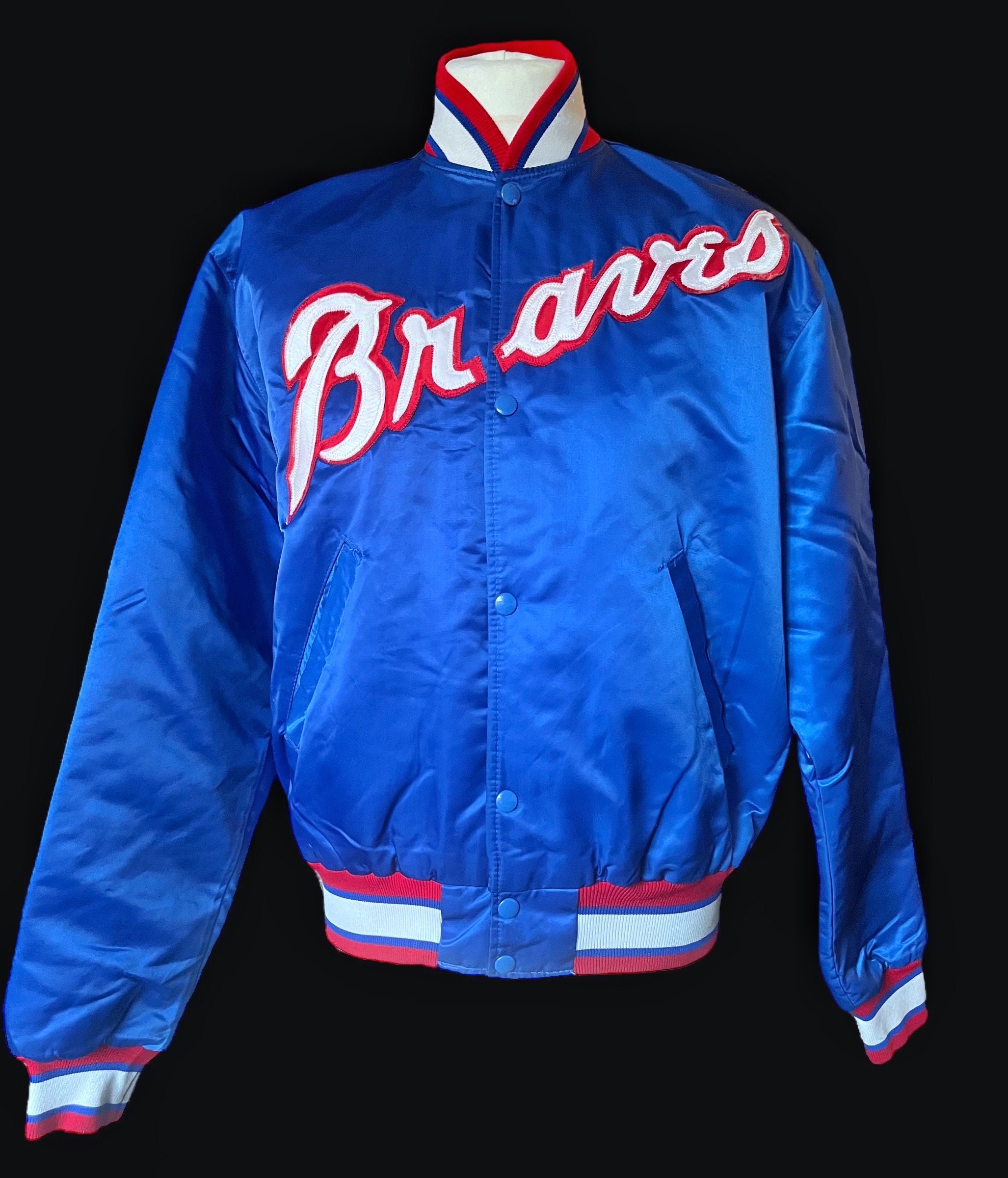 BEST Atlanta Braves American League Baseball Vintage Pattern Varsity Jacket