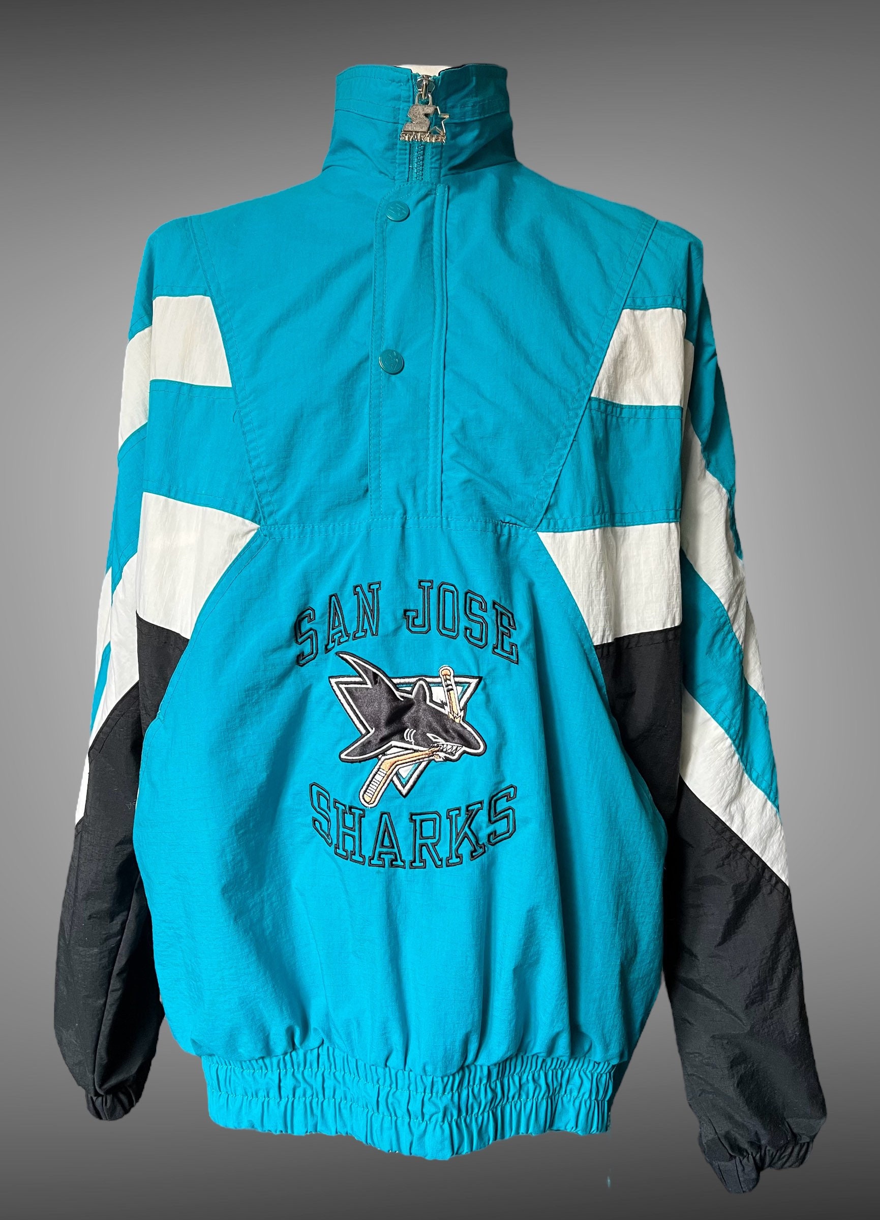 Vintage San Jose Sharks Satin Jacket NHL Hockey Grail -  Israel