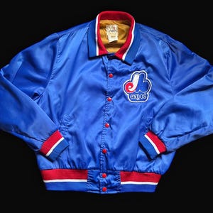 Vintage 1980’s MLB Montreal Expos Shain of Canada Satin jacket size L