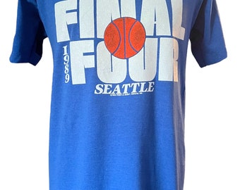 Vintage 1989 NCAA Final Four Seattle Screen stars  T shirt size L