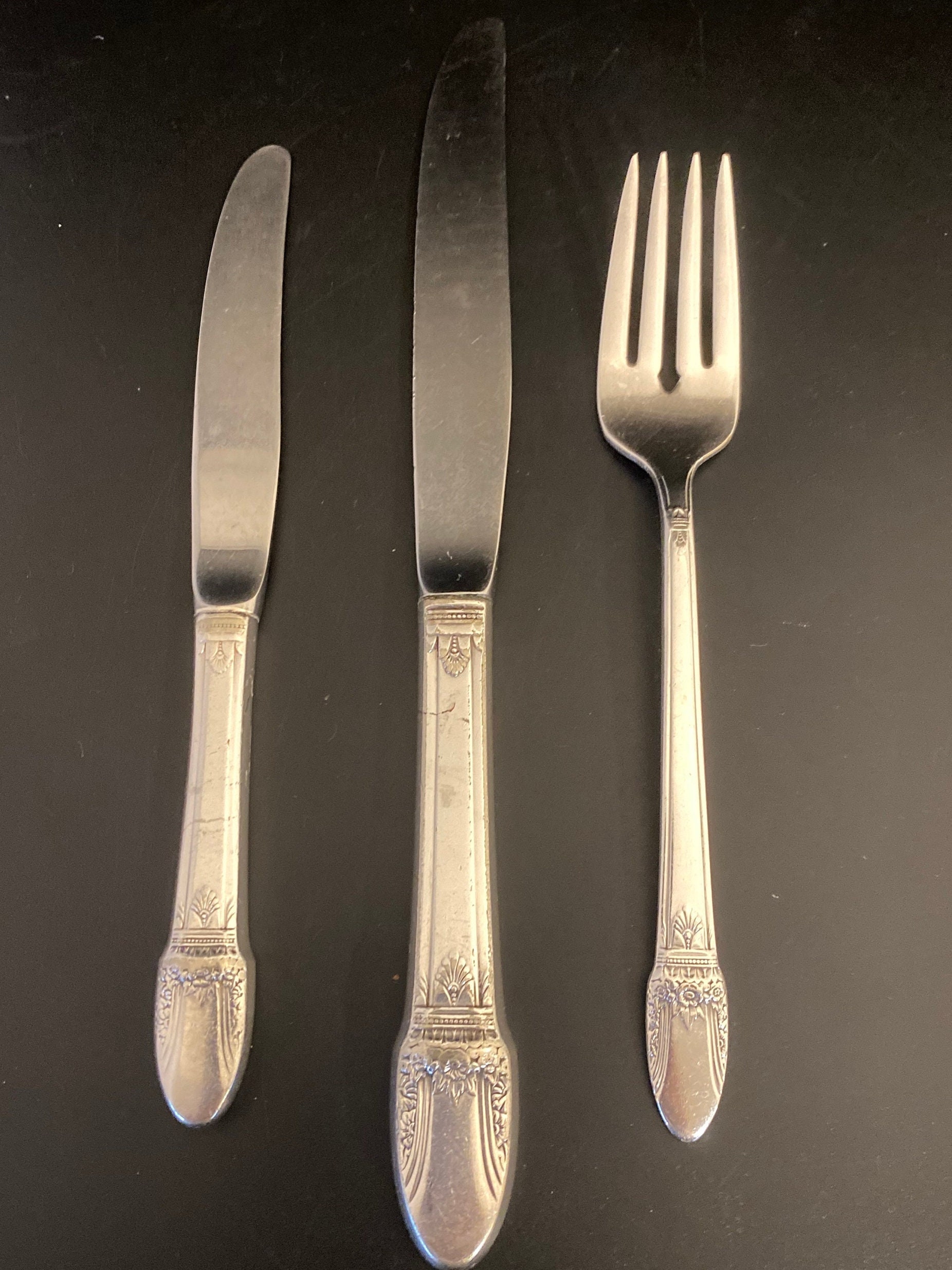 Serving Fork 1847 Rogers Bros First Love Sterling Silver PC PLACE