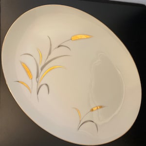 Platter &quot;Eternal Harvest&quot; 14 inch, Gold Wheat