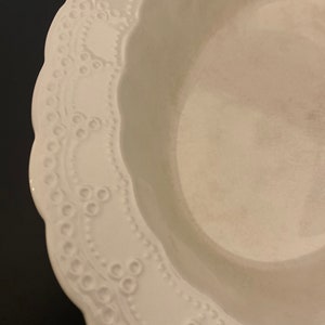 Spode &quot;Jewel&quot; Vegetable Bowl, Cream embossed with circles and dots