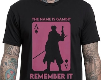 Gambit Remember It Unisex Softstyle T-Shirt | X-Men TAS | X-Men 97 | Playing Card