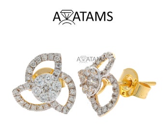 Floral Diamond Earrings