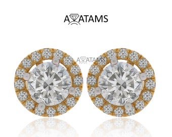 Fusion Earrings | Cluster Diamond Earrings in 10kt Gold | Moissanite Diamond Convertible Stud Earrings | Mother Daughter Earrings